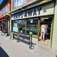 Front of the shop at Robertson's Chips Away in Whitby