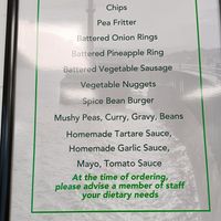 Great vegan options at Robertson's Chips Away in Whitby