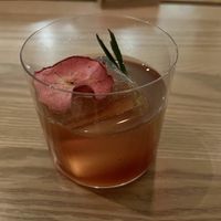 Non-alcoholic wine: Apple, rosemary, virgin pomegranate  #Veganuary at Rutabaga in Stockholm