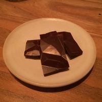 Vegan chocolate to end the meal! at Rutabaga in Stockholm