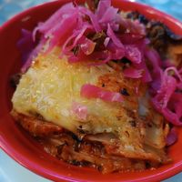 Lasaña de calabaza y calabacin at Jonny Aldana in Barcelona