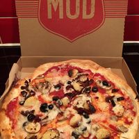 Pizza with mushrooms, sun dried toms, garlic & olives  at Mod Pizza in Gateshead