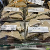 Tramezzini with vegan label  at Pasticceria Da Angelo in Selvazzano Dentro