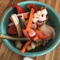 House pickled vegetables  at 86 This in Ellsworth