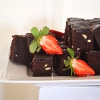 Brownies at The Poya Day Vegan Buffet in Mount Lavinia