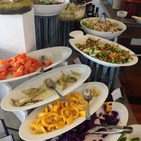 Salads at The Poya Day Vegan Buffet in Mount Lavinia