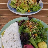 Part of the vegan brunch and Mexican Way in the back at The Food for Real in Lisbon