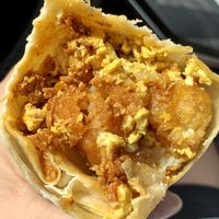 2022.APRIL20- Vegano Breakfast Burrito CHEF FORGOT tomato,onion,cilantro,none to be found. BEGINNING   at La Charrita in Santa Clarita