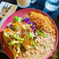 Potato tacos plate✨delicious   at La Charrita in Santa Clarita