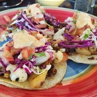 vegan tacos with soyrizo and cauliflower at La Charrita in Santa Clarita