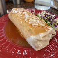 Vegan wet burrito   at La Charrita in Santa Clarita