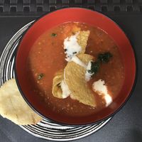 Tomato soup at Saudavel in Manizales