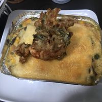 Vegetarian lasagna instead of main plate for menu of the day.  at Saudavel in Manizales