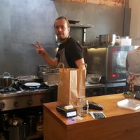 the crew! at Hariprasad Samosa & Curry in Krakow