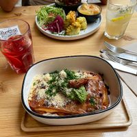 the lasagna (great!) and the stew (also great!)  at Knol & Kool Bistro & Superet in Ghent