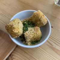 Vegan cheese croquettes  at Knol & Kool Bistro & Superet in Ghent