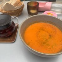 Soup of the day with sourdough bread   at Knol & Kool Bistro & Superet in Ghent