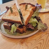 The club sandwich. at Knol & Kool Bistro & Superet in Ghent