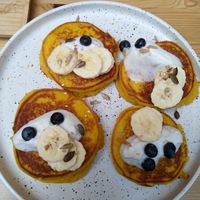 Pumpkin pancakes at Knol & Kool Bistro & Superet in Ghent