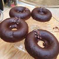 Donuts! The dough is so soft and moist, like a gingerbread! at Knol & Kool Bistro & Superet in Ghent