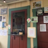 Cafe window. seating is covered and not covered.  at The Greenery Cafe in Lihue