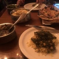 Chana Saag and roti  at Taj Mahal in Scottsdale