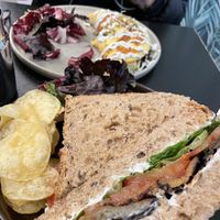BLT aubergine 🍆 sandwich warm bread 😍👨🏼‍🍳😋 at Retreat Kitchen in Richmond Upon Thames