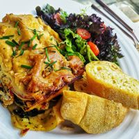 Vegan spinach ricotta lasagna at Retreat Kitchen in Richmond Upon Thames