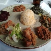 Mixed vegan dish at Naomi Restaurant & Bar in Bergen