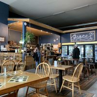 The space is vast and welcoming  at Rock Hill Bakehouse Cafe in Glens Falls