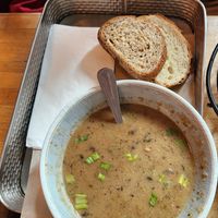 Mushroom soup at Rock Hill Bakehouse Cafe in Glens Falls
