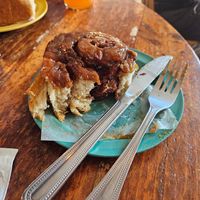 Sticky pecan roll!  at Rock Hill Bakehouse Cafe in Glens Falls