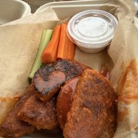 Buffalo seitan wings  at Rock Hill Bakehouse Cafe in Glens Falls