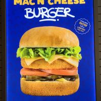 Mac N’ Cheese Burger! at Lord of the Fries - Hindley St in Adelaide