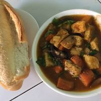 Cari + banh mi 15,000d at Moc Nhien in Hue