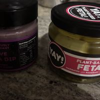 Feta and olive and feta dip  at Yay Foods in Melbourne