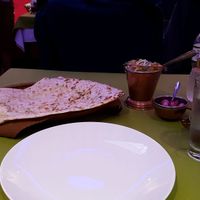 Mixed vegetable curry and garlic naan at Ganesh Indian Cuisine in Da Lat