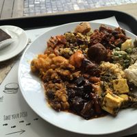 Snickers and buffet plate (  at Vegg Go - Plzenska in Prague