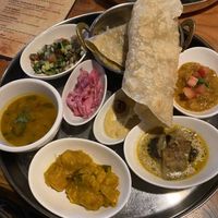 First serving of chai feeds - creamy mushroom was my fav  at East is East - Main St in Vancouver