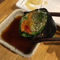 Vegetables rolls with ginger sauce  at Shizenya - Downtown in Vancouver