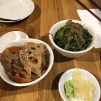 Spinach, Lotus  at Shizenya - Downtown in Vancouver