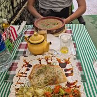 Pastilla and lentil tajine at Le Corail Vegan Food in Essaouira