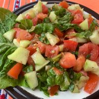 moroccan salad  at Le Corail Vegan Food in Essaouira