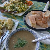 Very tasty and fresh vegan food. The lentil soup was super nice, I always eat here when I visit Essaouira. It's cheap and the owner is a very sweet man. You always receive a small  at Le Corail at Latifa in Essaouira