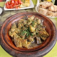 Eggplant tajine, not so yummy at Le Corail Vegan Food in Essaouira