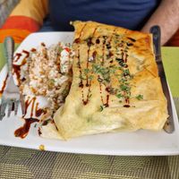 Pastilla yummy at Le Corail Vegan Food in Essaouira