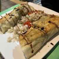 Spring rolls eggplant red pepper  at Le Corail Vegan Food in Essaouira
