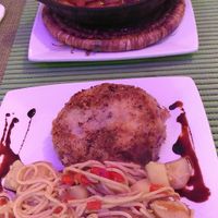 Tajine grilled almonds and apricots
Vegfie burger with beans yummmiiii at Le Corail at Latifa in Essaouira