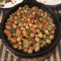 Tajine chickpeas and vegetables  at Le Corail at Latifa in Essaouira