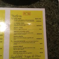 Veggie options at Sipho's Restaurant and Cafe in Chico